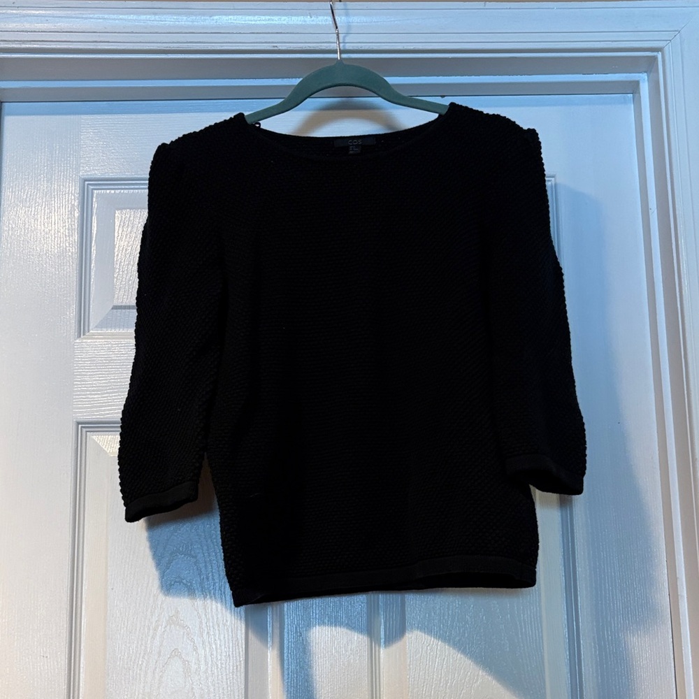 COS Black Textured Women's Sweater